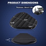 RIDERPM Motorcycle Gel Seat Cushion Universal Motorcycle Seat Cushion with 3D Honeycomb Breathable Shock-Absorbing Gel Seat Pad
