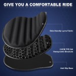 RIDERPM Motorcycle Gel Seat Cushion Universal Motorcycle Seat Cushion with 3D Honeycomb Breathable Shock-Absorbing Gel Seat Pad