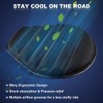 RIDERPM Motorcycle Gel Seat Cushion Universal Motorcycle Seat Cushion with 3D Honeycomb Breathable Shock-Absorbing Gel Seat Pad