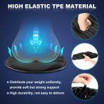 RIDERPM Motorcycle Gel Seat Cushion Universal Motorcycle Seat Cushion with 3D Honeycomb Breathable Shock-Absorbing Gel Seat Pad
