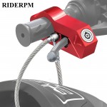 RIDERPM Motorcycle Handlebar Lock Motorcycle Helmet Lock Brake Lock Anti-Theft Grip Lock Combo