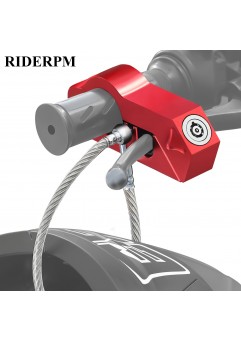 RIDERPM Motorcycle Handlebar Lock Motorcycle Helmet Lock Brake Lock Anti-Theft Grip Lock Combo