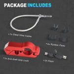 RIDERPM Motorcycle Handlebar Lock Motorcycle Helmet Lock Brake Lock Anti-Theft Grip Lock Combo