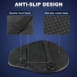 RIDERPM Motorcycle Gel Seat Cushion Universal Motorcycle Seat Cushion with 3D Honeycomb Breathable Shock-Absorbing Gel Seat Pad